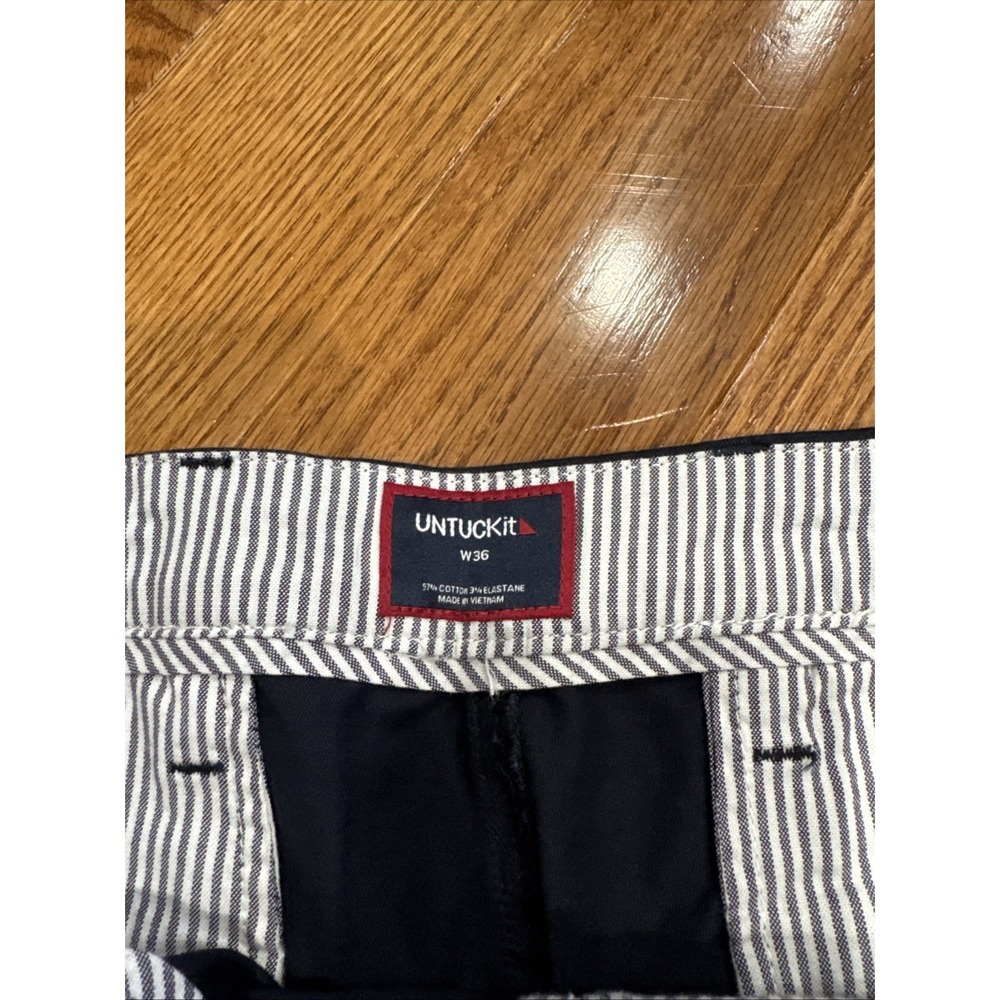UNTUCKit Men's 9" Chino Shorts Size 36 Navy NEW Flat Front Summer Casual - Picture 3 of 7